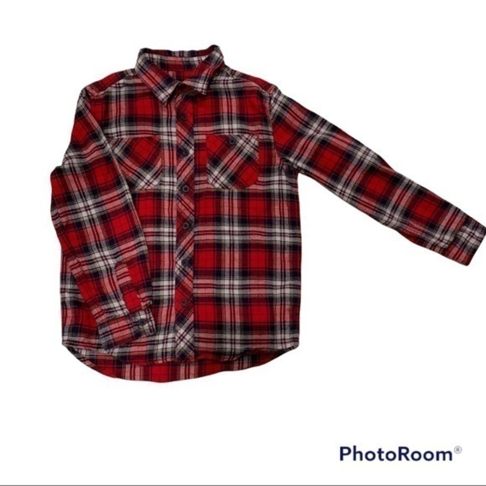 Chaps plaid flannel button down shirt